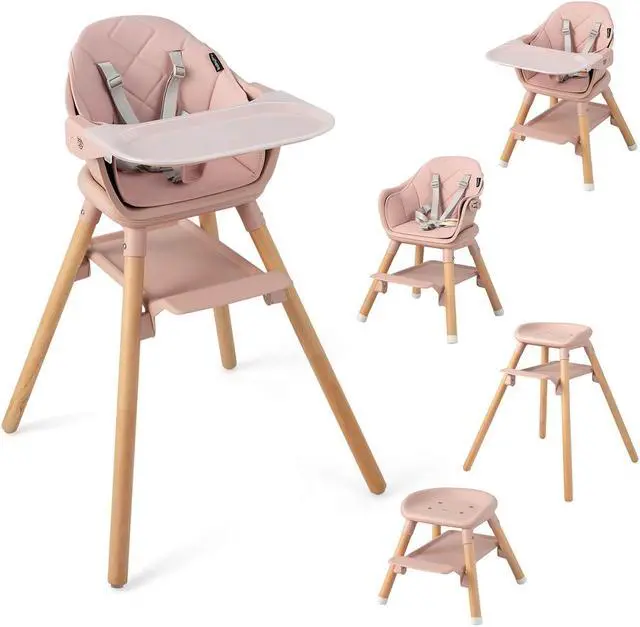 Alt view image 4 of 7 - SlickBlue 6-in-1 Baby High Chair with Removable Dishwasher and Safe Tray