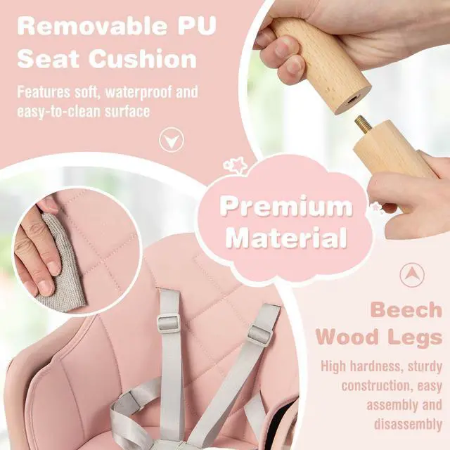 Alt view image 7 of 7 - SlickBlue 6-in-1 Baby High Chair with Removable Dishwasher and Safe Tray