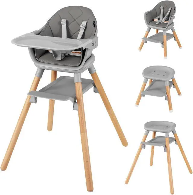 Alt view image 4 of 7 - SlickBlue 6-in-1 Baby High Chair with Removable Dishwasher and Safe Tray
