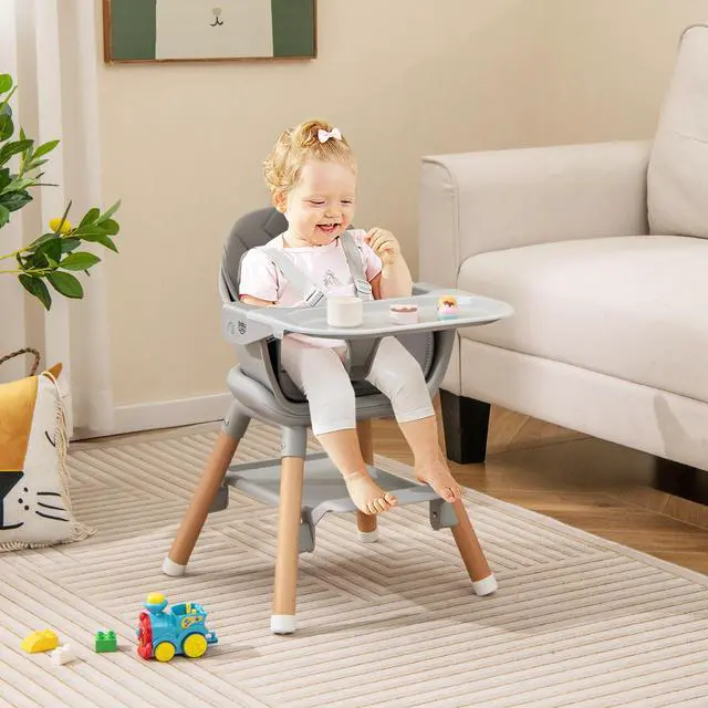 Alt view image 3 of 7 - SlickBlue 6-in-1 Baby High Chair with Removable Dishwasher and Safe Tray