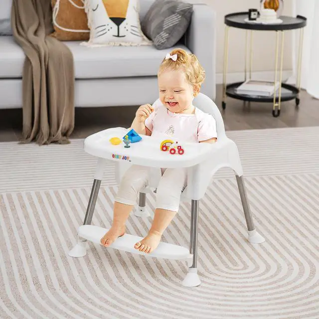 Alt view image 3 of 7 - SlickBlue 4-in-1 Convertible Baby High Chair with Removable Double Tray