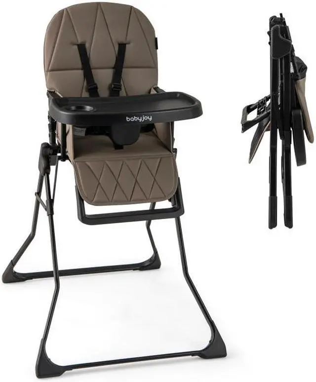 Main image of SlickBlue Easy Clean Compact Highchair with Removable Adjustable Tray and PU Seat Cushion