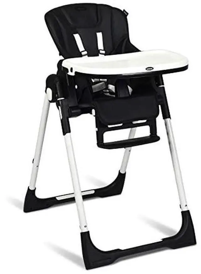 Main image of SlickBlue Foldable High chair with Multiple Adjustable Backrest-Black