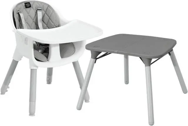 Alt view image 4 of 7 - SlickBlue 4-in-1 Baby Convertible Toddler Table Chair Set with PU Cushion