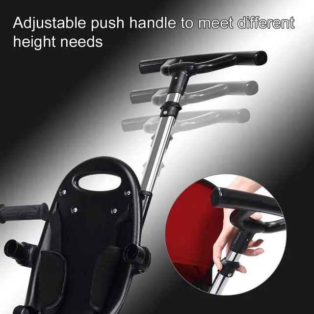 Alt view image 4 of 7 - SlickBlue 4-in-1 Kids Tricycle with Adjustable Push Handle