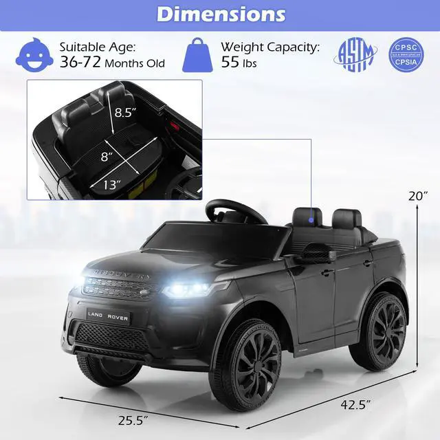 Alt view image 5 of 7 - SlickBlue 12V Kids Ride On Car with Remote Control Lockable Doors Slow Start System and LED Lights