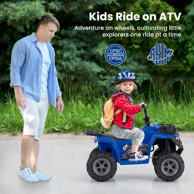 Alt view image 2 of 7 - SlickBlue 6V Kids Ride On Electric ATV with LED Headlights and MP3 Player