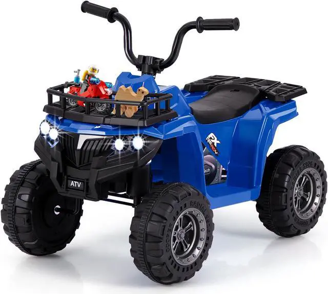 Alt view image 5 of 7 - SlickBlue 6V Kids Ride On Electric ATV with LED Headlights and MP3 Player