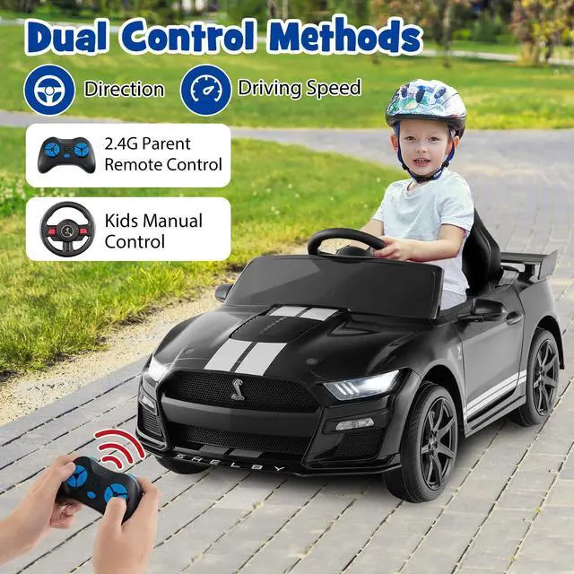 Alt view image 2 of 7 - SlickBlue 12V Licensed Ford Mustang Shelby GT500 Kids Ride on Car with Remote Control for Kids Aged 3-8