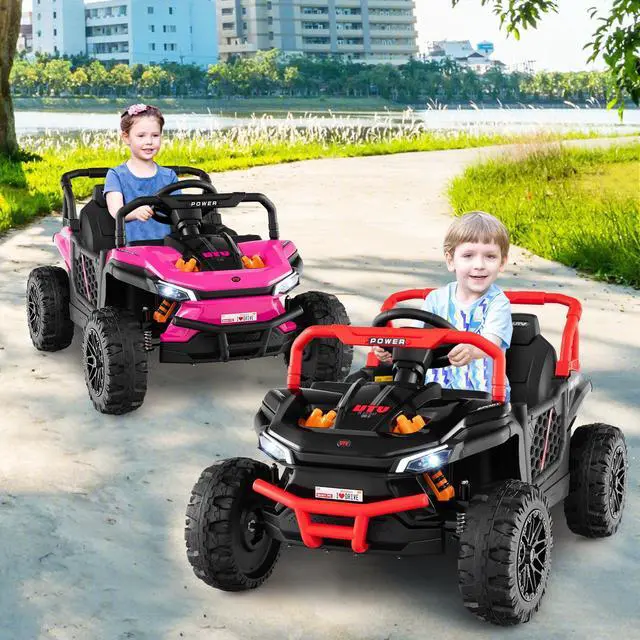 Alt view image 2 of 7 - SlickBlue 12V Kids Ride on Truck Off-Road UTV with Parental Remote and Lights