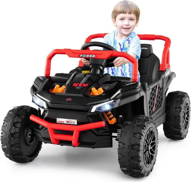 Alt view image 6 of 7 - SlickBlue 12V Kids Ride on Truck Off-Road UTV with Parental Remote and Lights