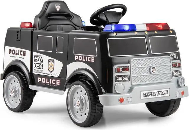 Alt view image 3 of 7 - SlickBlue 12V Battery Powered Electric Vehicle with 3 Speeds and Megaphone-Black