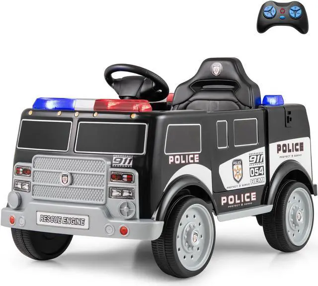 Alt view image 5 of 7 - SlickBlue 12V Battery Powered Electric Vehicle with 3 Speeds and Megaphone-Black