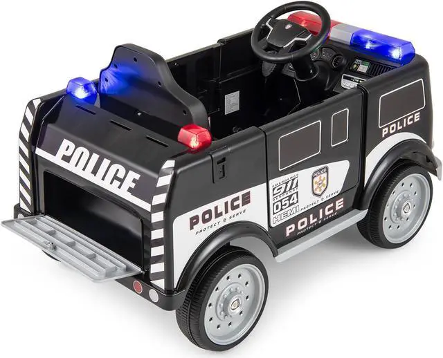 Alt view image 6 of 7 - SlickBlue 12V Battery Powered Electric Vehicle with 3 Speeds and Megaphone-Black