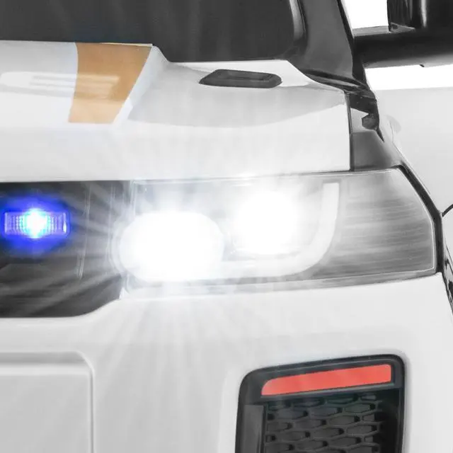 Alt view image 4 of 7 - SlickBlue 12V Kids Ride on Police Car with Remote and Siren Flashing Lights