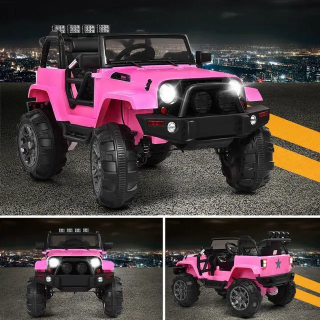 Alt view image 3 of 7 - SlickBlue 12V Kids Remote Control Riding Truck Car with LED Lights