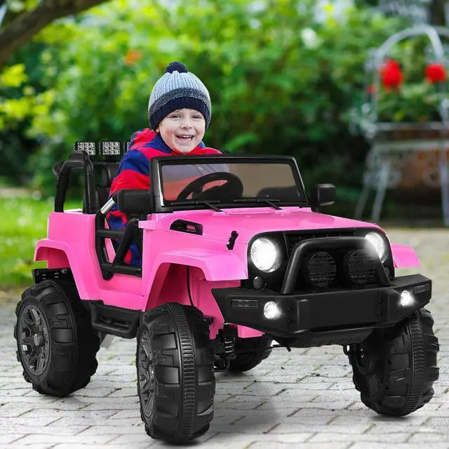 Alt view image 2 of 7 - SlickBlue 12V Kids Remote Control Riding Truck Car with LED Lights