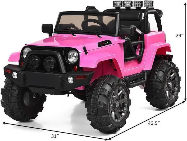 Alt view image 5 of 7 - SlickBlue 12V Kids Remote Control Riding Truck Car with LED Lights