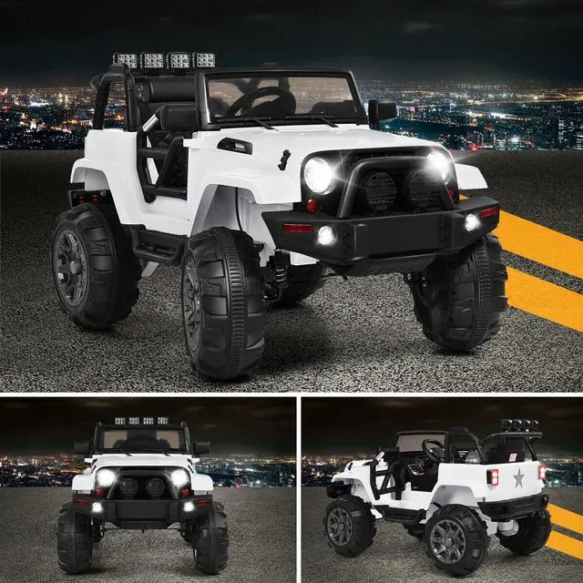 Alt view image 3 of 7 - SlickBlue 12V Kids Remote Control Riding Truck Car with LED Lights