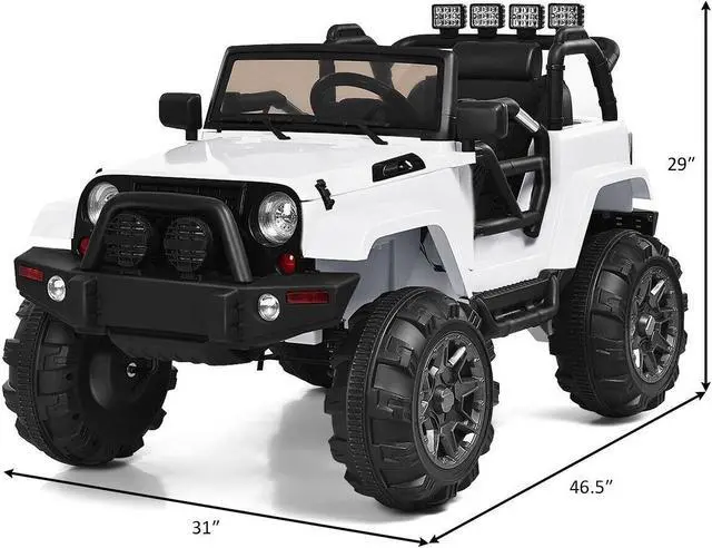 Alt view image 4 of 7 - SlickBlue 12V Kids Remote Control Riding Truck Car with LED Lights