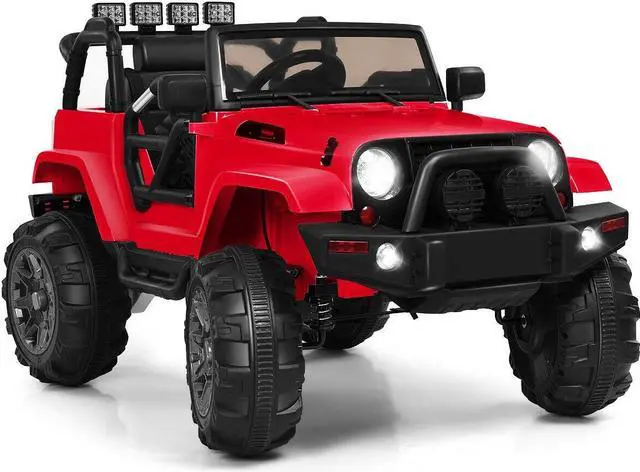 Main image of SlickBlue 12V Kids Remote Control Riding Truck Car with LED Lights