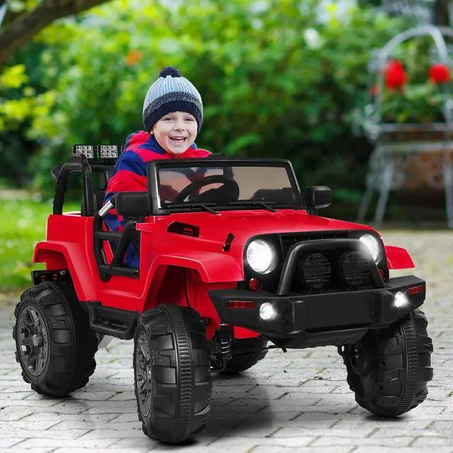 Alt view image 2 of 7 - SlickBlue 12V Kids Remote Control Riding Truck Car with LED Lights