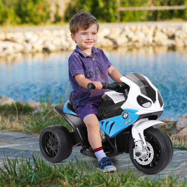 Alt view image 2 of 7 - SlickBlue 6V Kids 3 Wheels Riding BMW Licensed Electric Motorcycle