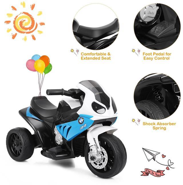 Alt view image 6 of 7 - SlickBlue 6V Kids 3 Wheels Riding BMW Licensed Electric Motorcycle