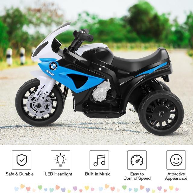 Alt view image 5 of 7 - SlickBlue 6V Kids 3 Wheels Riding BMW Licensed Electric Motorcycle