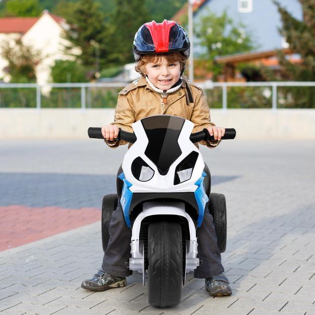 Alt view image 3 of 7 - SlickBlue 6V Kids 3 Wheels Riding BMW Licensed Electric Motorcycle
