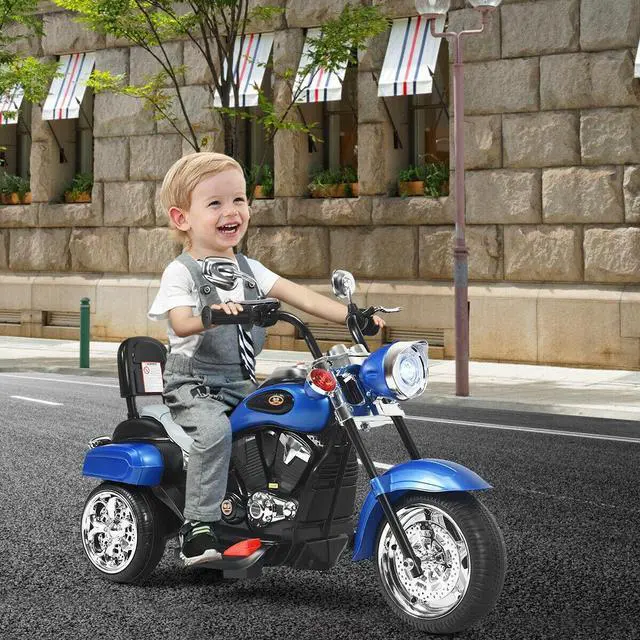 Alt view image 2 of 7 - SlickBlue 6V 3 Wheel Kids Motorcycle