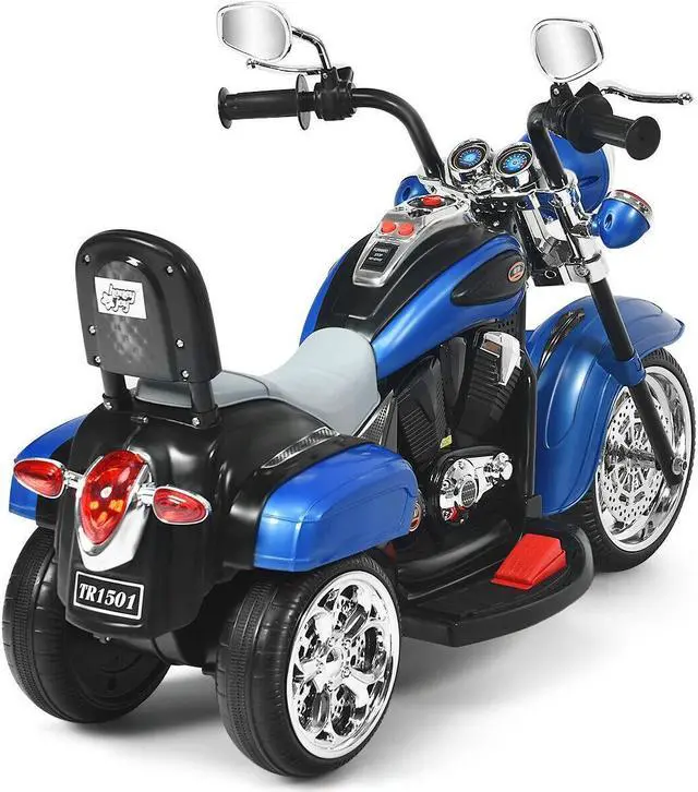 Alt view image 7 of 7 - SlickBlue 6V 3 Wheel Kids Motorcycle