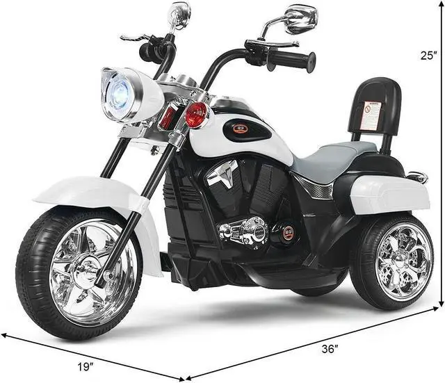 Alt view image 5 of 7 - SlickBlue 6V 3 Wheel Kids Motorcycle