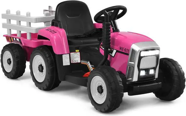 Main image of SlickBlue 12V Ride on Tractor with 3-Gear-Shift Ground Loader for Kids 3+ Years Old