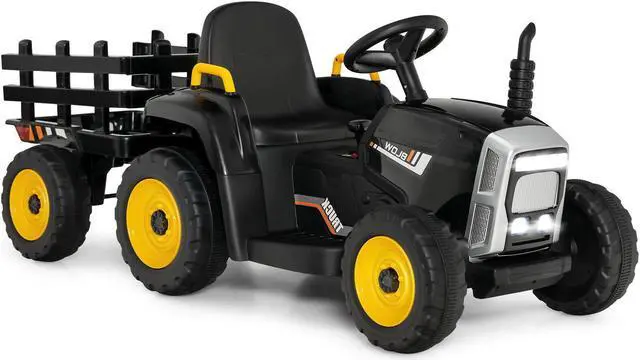 Alt view image 3 of 7 - SlickBlue 12V Ride on Tractor with 3-Gear-Shift Ground Loader for Kids 3+ Years Old