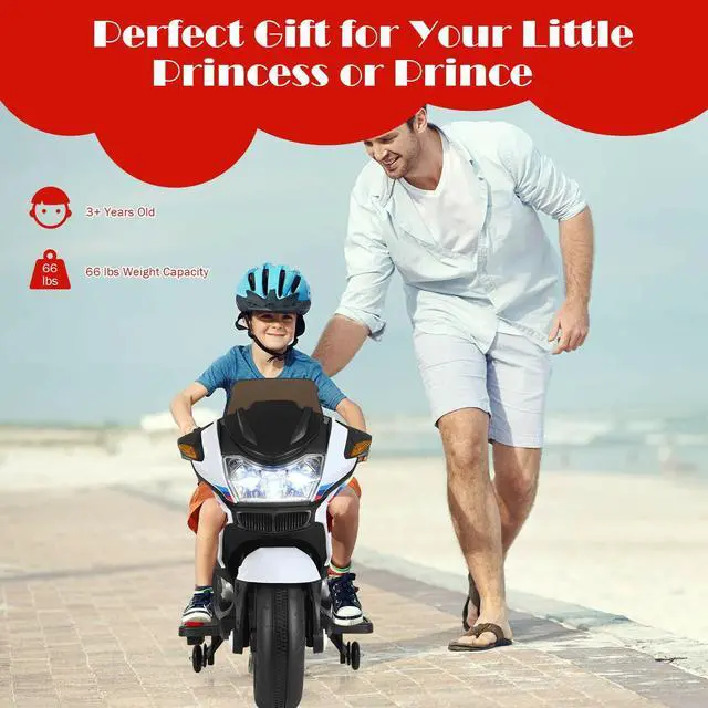 Alt view image 7 of 7 - SlickBlue 12V Kids Ride On Motorcycle Electric Motor Bike