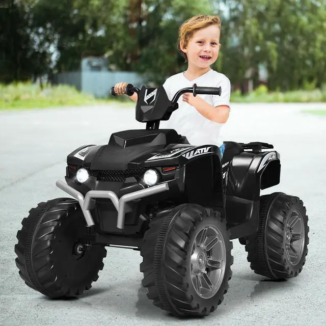 Alt view image 2 of 7 - SlickBlue 12V Kids Ride on ATV with LED Lights and Treaded Tires and LED lights