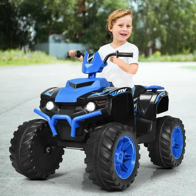 Alt view image 2 of 7 - SlickBlue 12V Kids Ride on ATV with LED Lights and Treaded Tires and LED lights