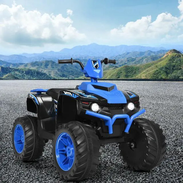 Alt view image 5 of 7 - SlickBlue 12V Kids Ride on ATV with LED Lights and Treaded Tires and LED lights