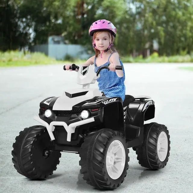 Alt view image 2 of 7 - SlickBlue 12V Kids Ride on ATV with LED Lights and Treaded Tires and LED lights