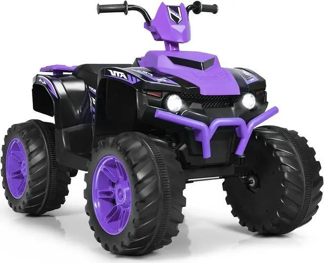 Alt view image 3 of 7 - SlickBlue 12V Kids Ride on ATV with LED Lights and Treaded Tires and LED lights