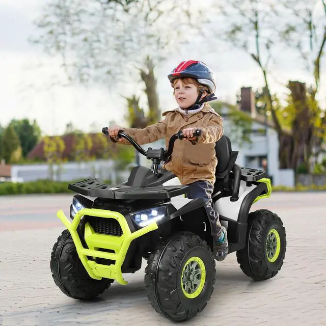 Alt view image 2 of 7 - SlickBlue 12 V Kids Electric 4-Wheeler ATV Quad with MP3 and LED Lights