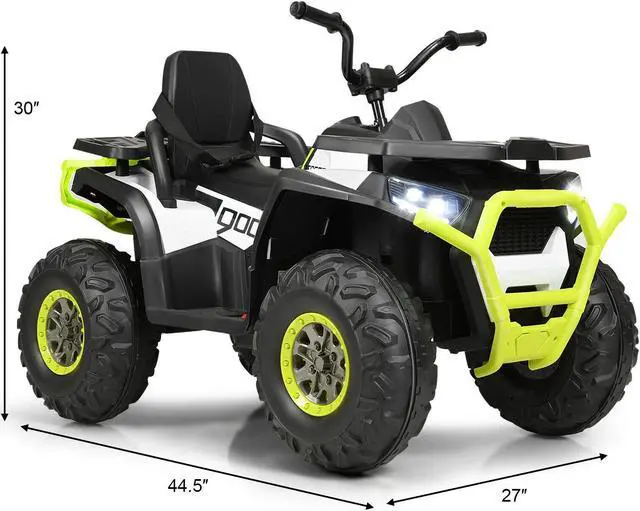 Alt view image 5 of 7 - SlickBlue 12 V Kids Electric 4-Wheeler ATV Quad with MP3 and LED Lights