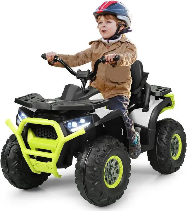 Alt view image 6 of 7 - SlickBlue 12 V Kids Electric 4-Wheeler ATV Quad with MP3 and LED Lights
