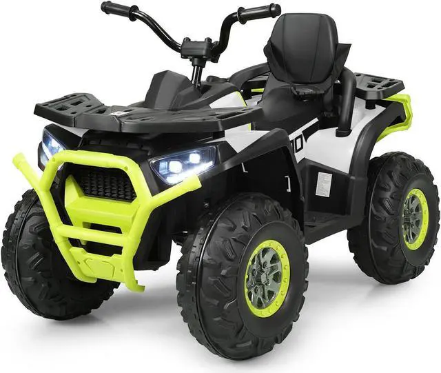Alt view image 4 of 7 - SlickBlue 12 V Kids Electric 4-Wheeler ATV Quad with MP3 and LED Lights