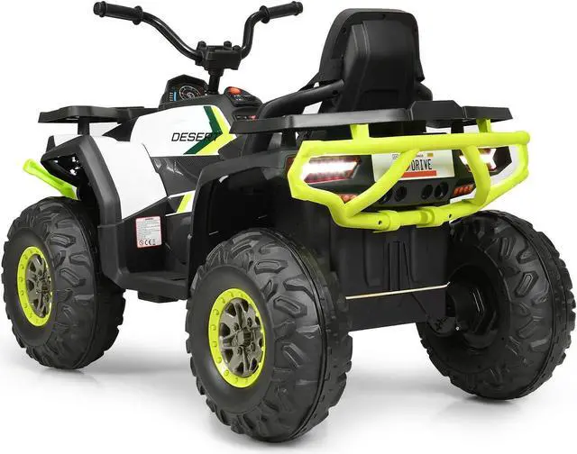 Alt view image 7 of 7 - SlickBlue 12 V Kids Electric 4-Wheeler ATV Quad with MP3 and LED Lights