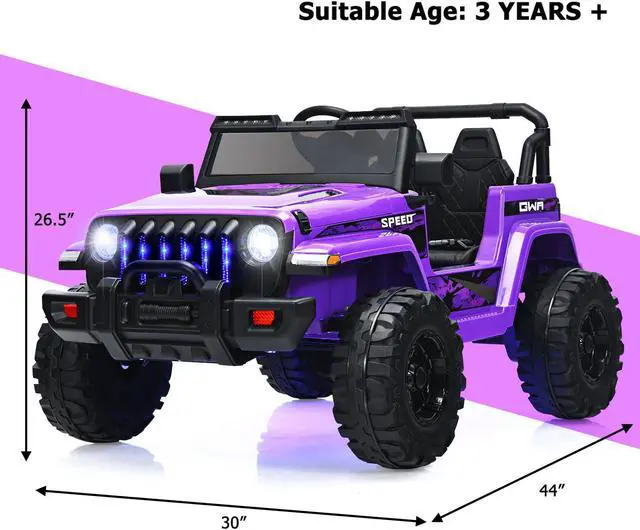 Alt view image 4 of 7 - SlickBlue 12V Kids Ride-on Jeep Car with 2.4 G Remote Control