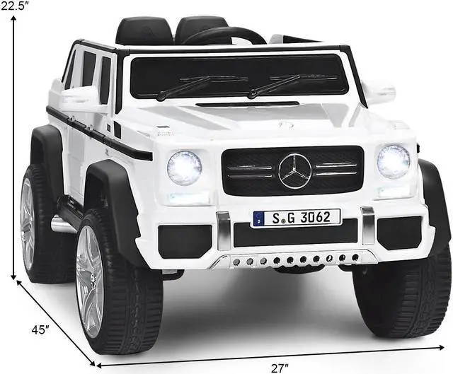 Alt view image 5 of 7 - SlickBlue 12V Licensed Mercedes-Benz Kids Ride On Car