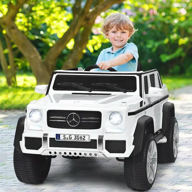 Alt view image 3 of 7 - SlickBlue 12V Licensed Mercedes-Benz Kids Ride On Car