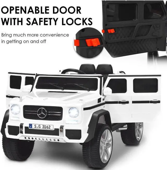 Alt view image 7 of 7 - SlickBlue 12V Licensed Mercedes-Benz Kids Ride On Car